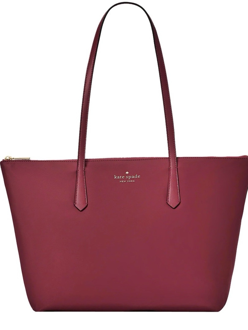 KATE SPADE Kitt burgundy nylon large travel carry on diaper Shoulder tote bag
